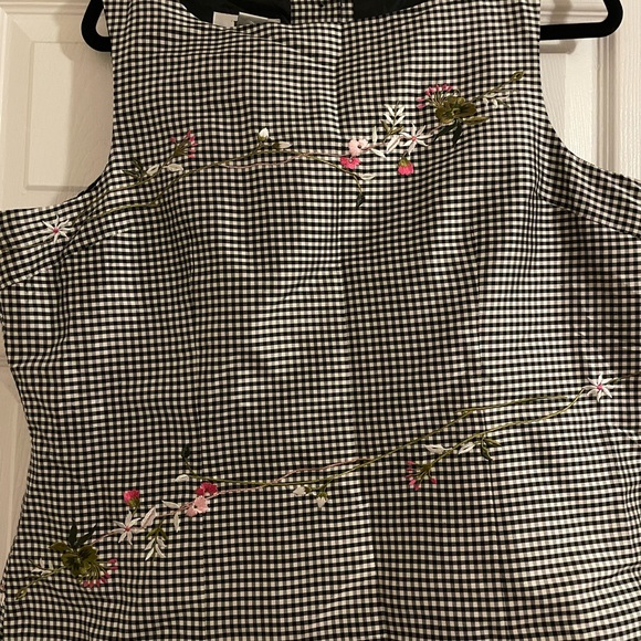 Poetic Silk Check Embroidered Top and Bottom - Picture 2 of 11